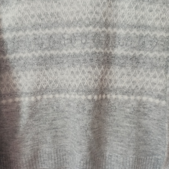 Holiday Time Women's Snowflake Sweater color gray size xl - Picture 4 of 5